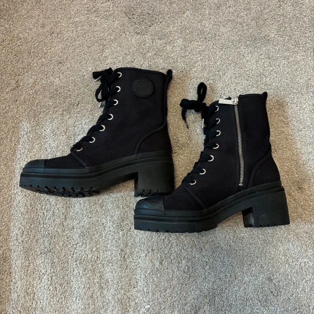 .MICHAEL Kors. Heeled Combat Boots - Picture 3 of 9